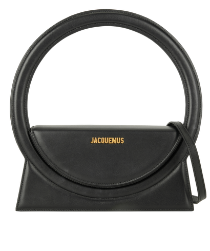 Le Sac Rond, £250, Handbags, Black, Leather, Front view
